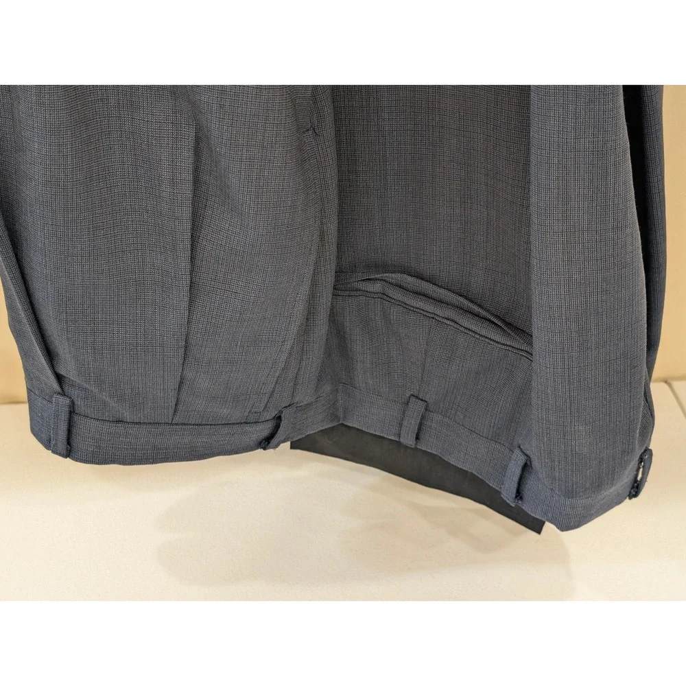 Hart Schaffner Marx Parisian‎ Men's Blue Worsted Wool Two Piece Suit 51L - Picture 6 of 8